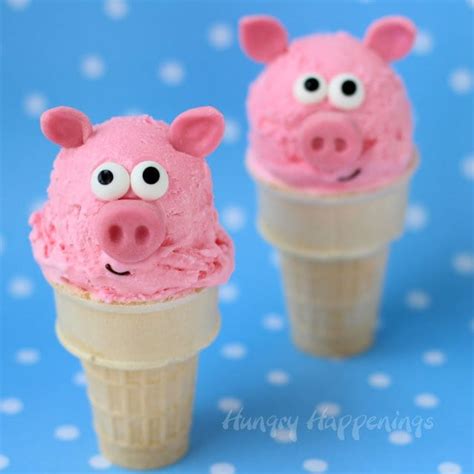 Pink Bubble Gum Ice Cream Cone Pigs - Hungry Happenings