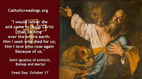 St Ignatius of Antioch - Feast Day - October 17 2023 - Catholic Saint of the Day