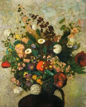 Odilon Redon Bouquet Of Flowers Painting Reproduction | odilon-redon.org