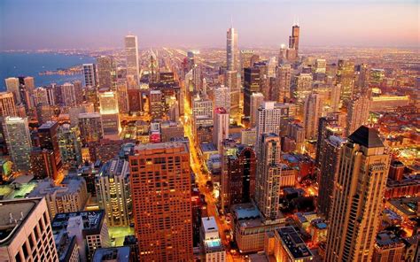 Chicago Skyline At Night