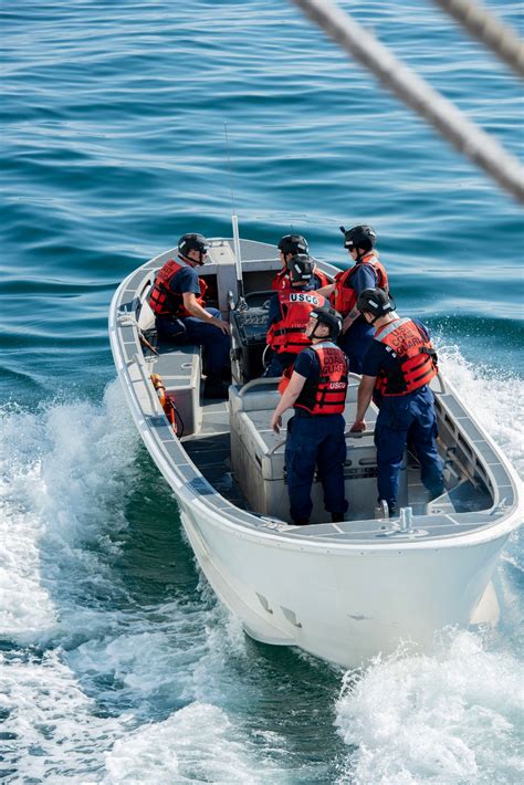 DVIDS - Images - USCGC Eagle crew members conduct small boat operations ...