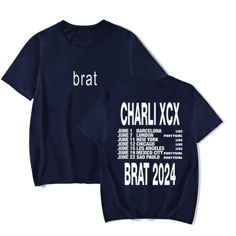 Charli XCX Merch T shirt Brat Tour 2024 Tees New Album Suit Men/Women ...