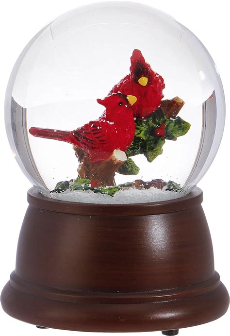 Amazon.com: 5.5-inch Cardinal Snow Globe: Home & Kitchen