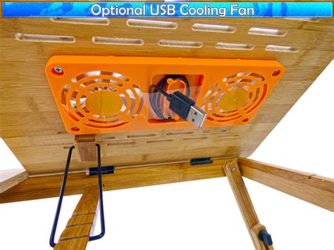 USB Fan For Bamboo Laptop Portable Table Tray Desk - Cools Your Laptop ...