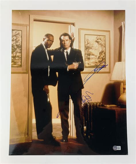 Lot Detail - Pulp Fiction: John Travolta & Samuel L. Jackson Signed 16" x 20" Photograph (BAS ...