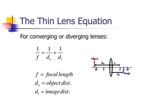 Diverging Lens Equation