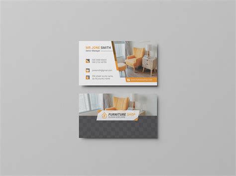 furniture business card design progect | Behance