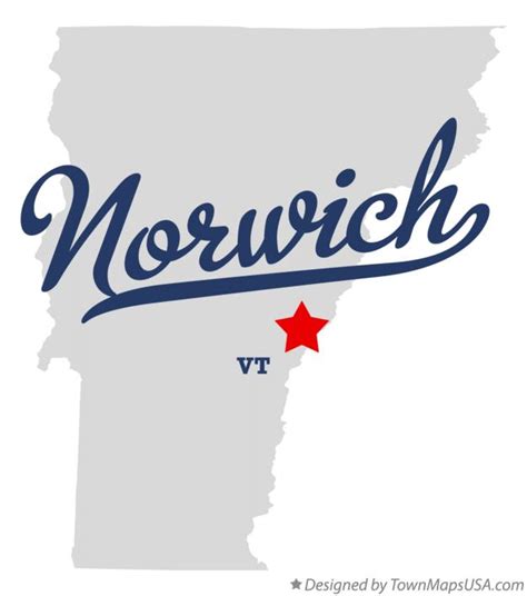 Map of Norwich, VT, Vermont