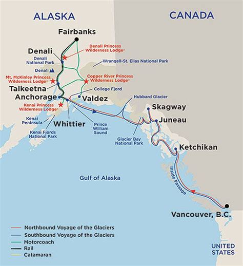 Alaska Connoisseur and Off The Beaten Path Cruisetour Map – refer to the page below and the ...