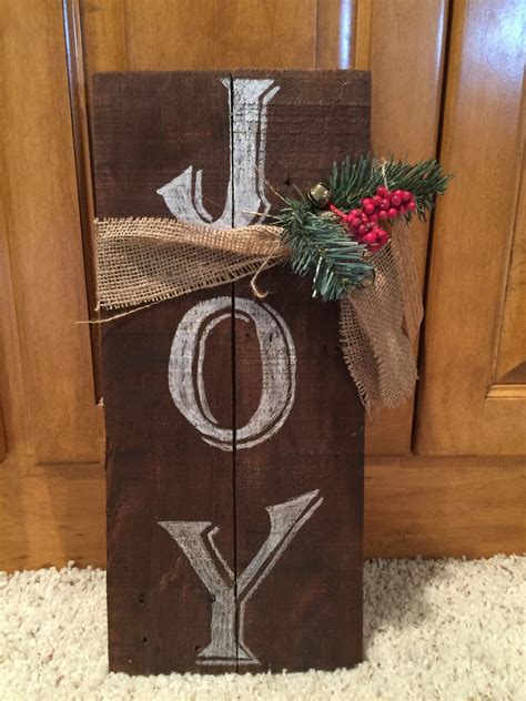 Reclaimed wood Joy sign by TrulySues on Etsy