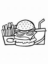 Cheeseburger Coloring Page sketch template