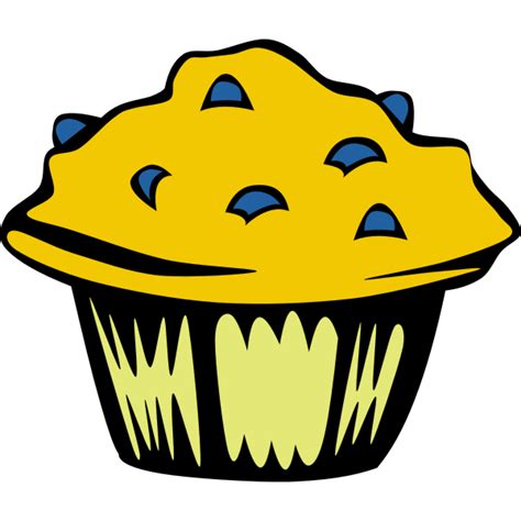 Blueberry muffin vector clip art | Free SVG