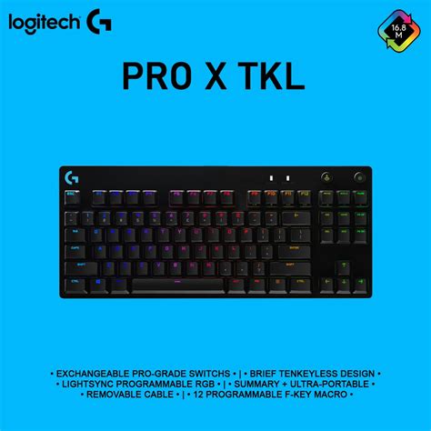 Jual Logitech G Pro X TKL RGB Mechanical Gaming Keyboard | Shopee Indonesia