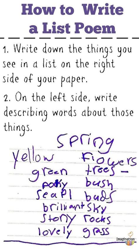 45 Fresh List Poems for Kids - Poems Ideas