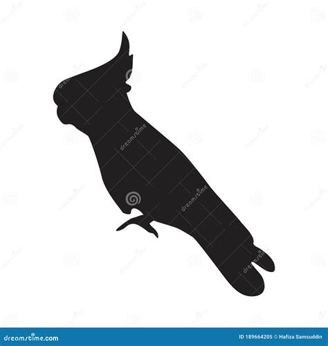 Silhouette of Cockatoo. Vector Illustration Decorative Design Stock ...