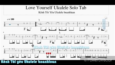 Love Yourself - Ukulele Solo Tab - Justin Bieber - YouTube