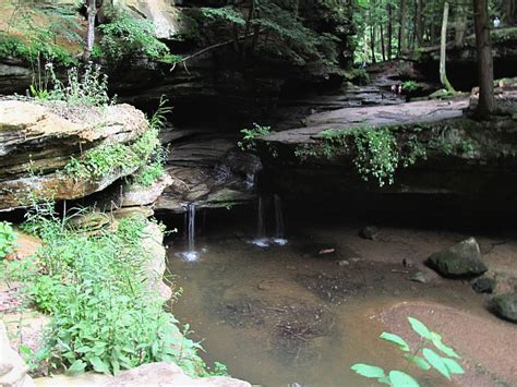 Ohio waterfalls in Hocking Hills and Cuyahoga