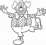 Clown Coloring Page sketch template