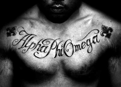 30 Alpha Omega Tattoo Designs für Männer – Griechische Grandeur - Mann ...