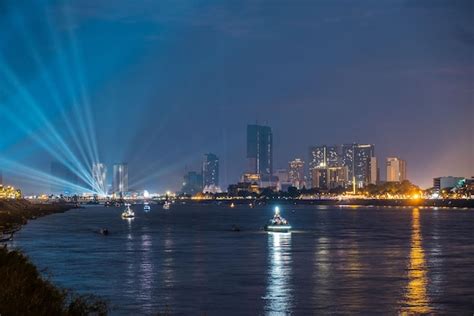 Premium Photo | Phnom Penh City Night view