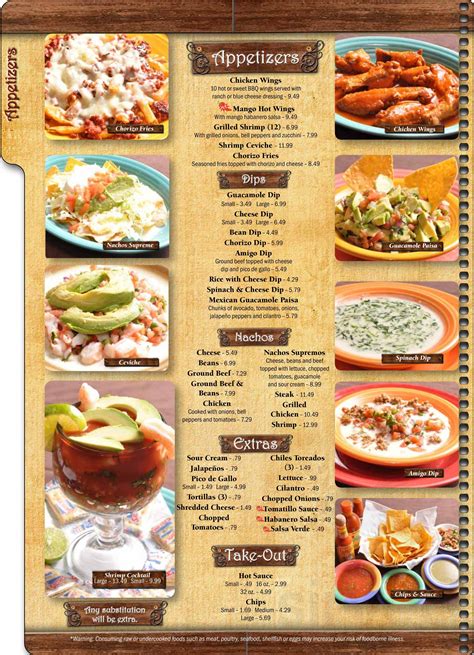 La Hacienda Mexican Restaurant menu in Greensboro, North Carolina, USA