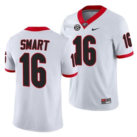 Georgia Bulldogs #16 Kirby Smart Jersey White