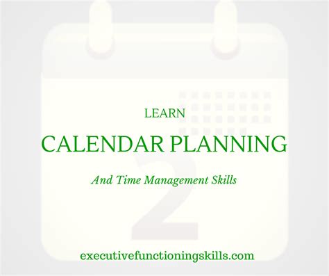 Learn Calendar Planning and Time Management Skills | Management skills ...