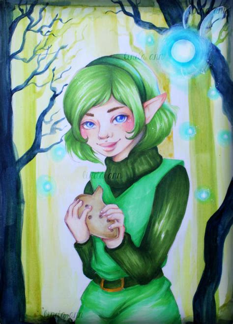 Saria, Ocarina of Time fan art (redraw) by LindaAnnArt on DeviantArt