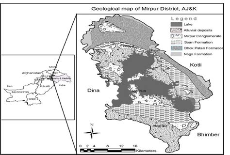 Geological map of Mirpur, Azad Kashmir | Download Scientific Diagram