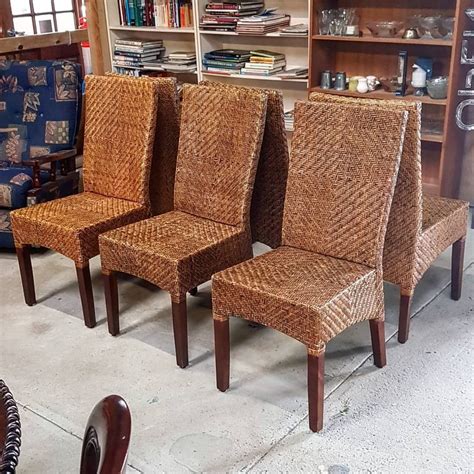 Fresh in are these 6 rattan high back dining chairs 🙂 #furniture # ...