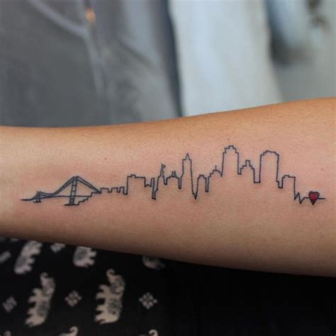 Outline Skyline Tattoo Design | Tattoo designs, Skyline tattoo, Tattoos