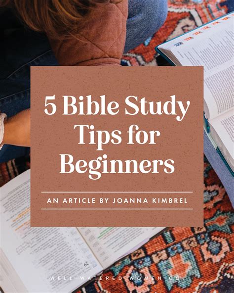 5 Bible Study Tips for Beginners – Well-Watered Women