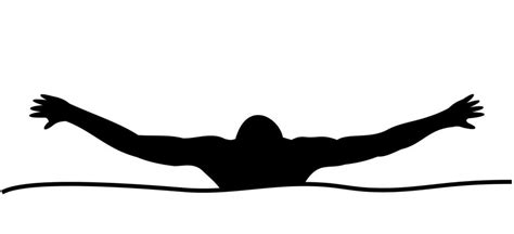 Swimmer silhouette clipart - Clipartix