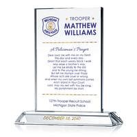 Policeman’s prayer gift plaque