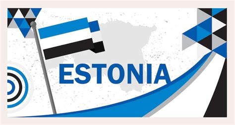 Premium Vector | Estonia national day banner with estonian celebration of independence day