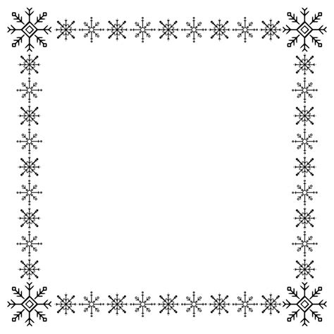 Printable Snowflake Borders - Printable JD