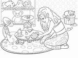 Premium Vector  Children coloring girl In Childrens Room sketch template
