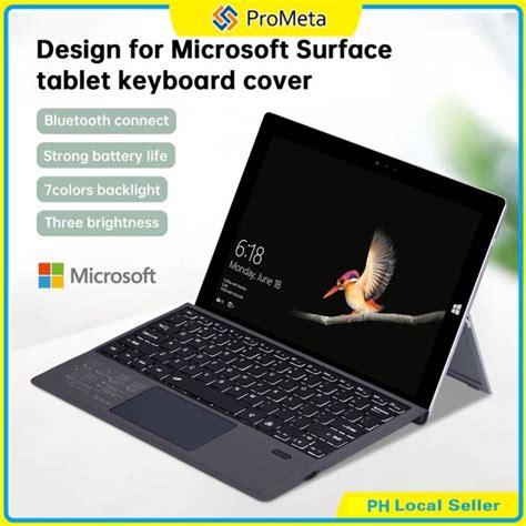 Microsoft Surface Keyboard Backlit Wireless Type Cover for Surface Pro ...