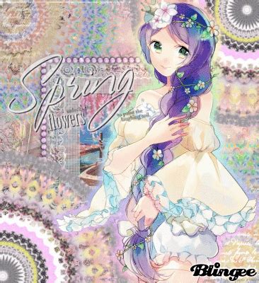 Anime girl - spring flowers , by engelkagome1 Picture #135772323 | Blingee.com