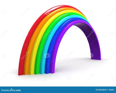 3d Rainbow arch stock illustration. Illustration of render - 45654622