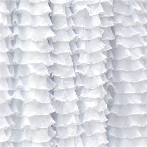 Frilly perfect white ruffle fabric double stretch | Ruffle fabric ...