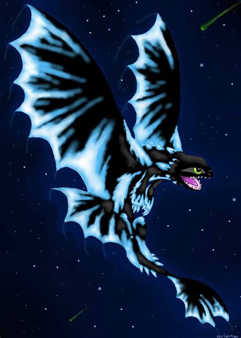 Glowing Night Fury by SnowstormSpirit2285 on DeviantArt | Dragon | Pinterest | Night fury ...