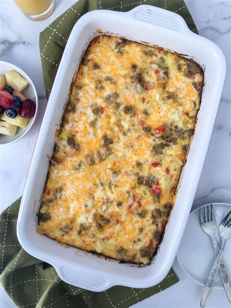 Cheesy Hash Brown Breakfast Casserole - Cooking Up Memories