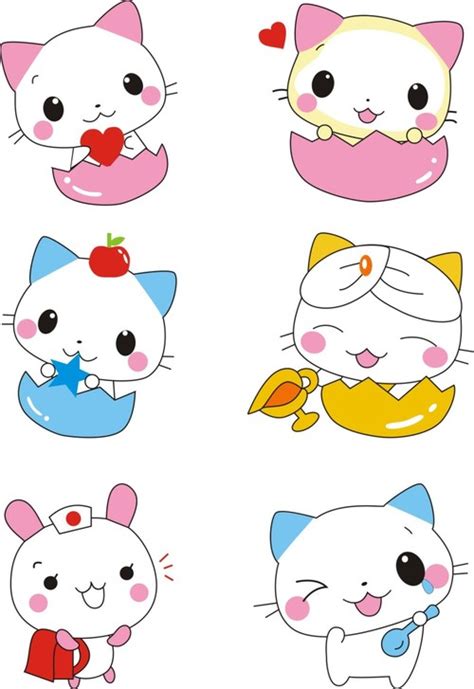 Cartoon cute cat vector free download