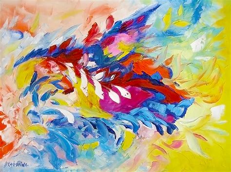 Cat Panther Painting Abstract Art Bright Colors Painting by Ekaterina ...