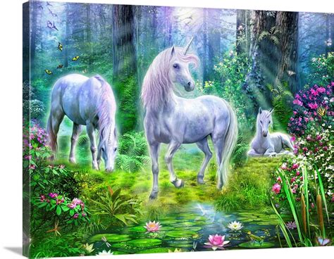 Forest Unicorn Family I Wall Art, Canvas Prints, Framed Prints, Wall Peels | Great Big Canvas