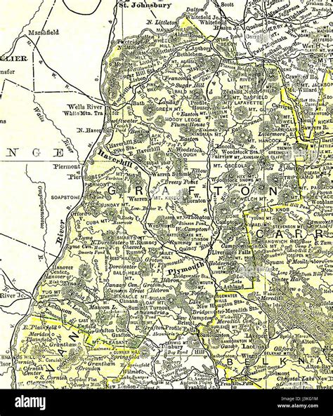 Grafton NH 1895map Stock Photo - Alamy