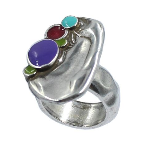 Ring zamak with colors