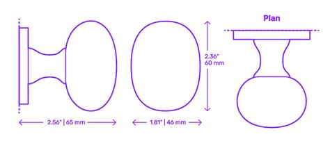 Melanzana Central Door Knob Dimensions & Drawings | Dimensions.com