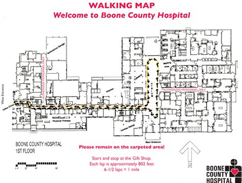 Walking Map - Boone County Hospital